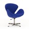 Manhattan Comfort Raspberry Adjustable Swivel Chair in Blue and Polished Chrome AC038-BL - alternate 1